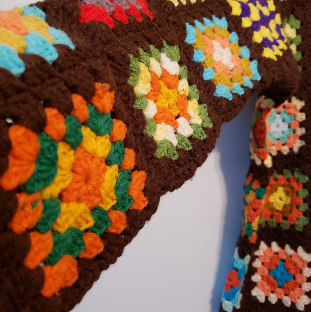 š„VINTAGE | Grandma's Hand-Crocheted Jacket 1970s - Picture 9 of 16